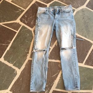 Distressed jeans